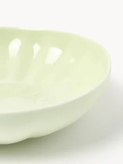 Platos hondos de porcelana con relieves Sali, 4 uds.