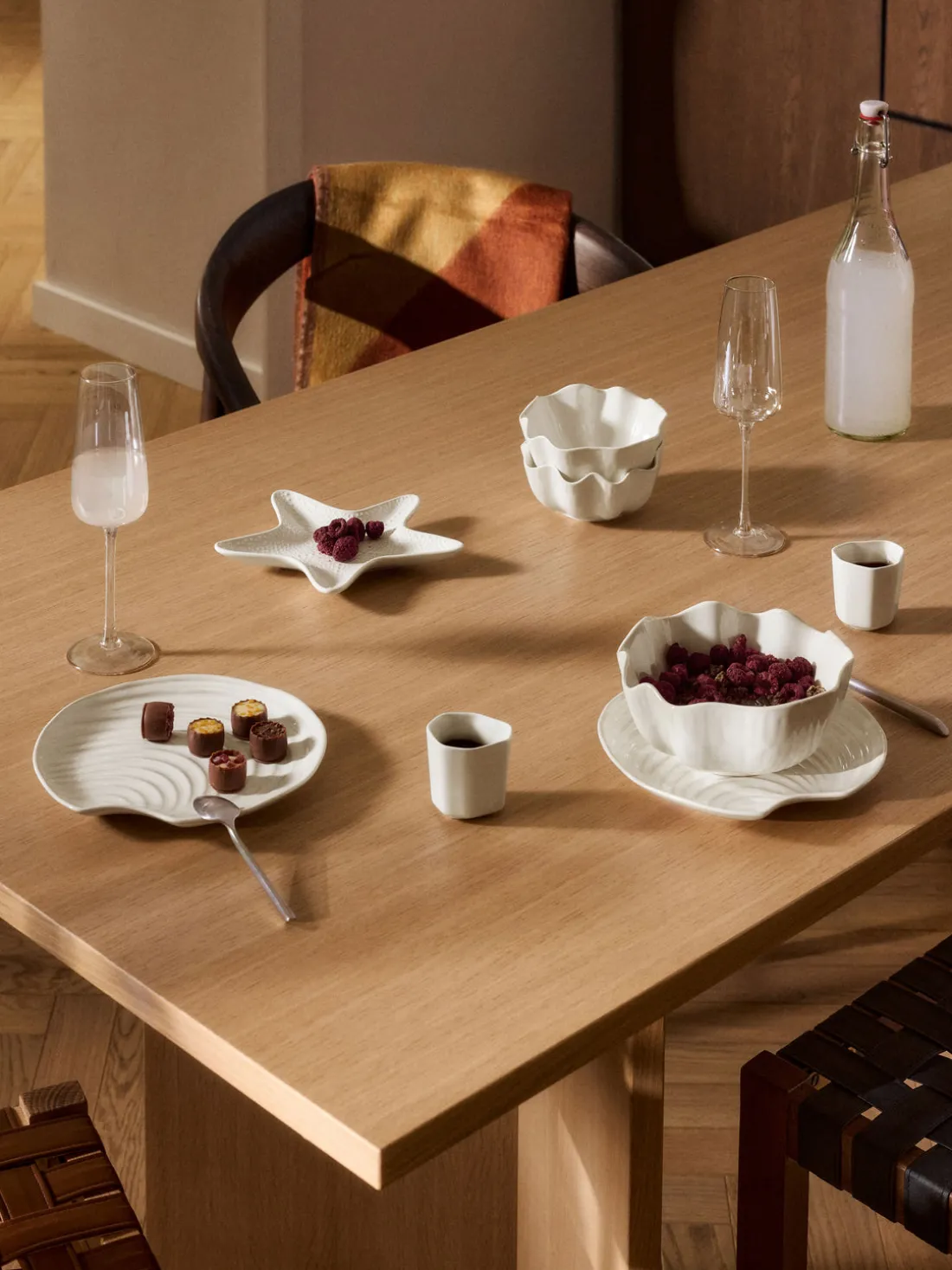 Platos hondos de porcelana Andrina (4 uds.)