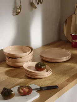 Platos hondos de porcelana Nessa, 4 uds.