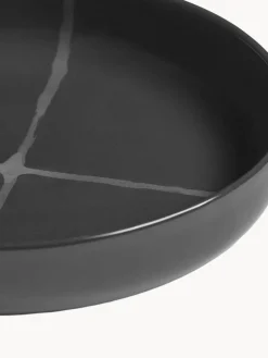 Platos hondos de porcelana con esmalte reactivo Zuma, 2 uds.