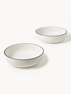 Platos hondos pequeños de porcelana Facile (2 uds.)