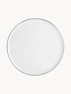 Platos llanos artesanales de porcelana Salt, 4 uds.