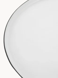 Platos llanos artesanales de porcelana Salt, 4 uds.