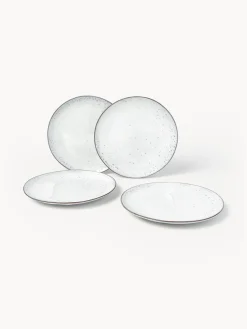 Platos llanos artesanales Nordic Sand, 4 uds.