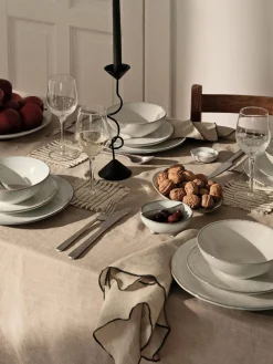 Platos llanos artesanales Nordic Sand, 4 uds.