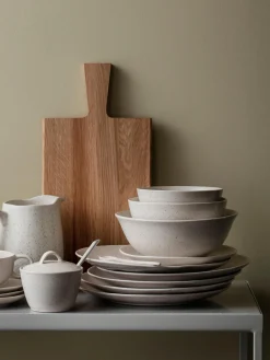 Platos llanos artesanales Nordic Vanilla, 4 uds.