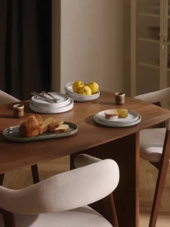 Platos llanos artesanales con esmalte reactivo Danza, 4 uds.