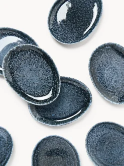 Platos llanos artesanales de forma orgánica Macey, 4 uds.