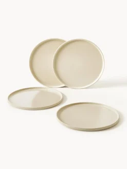 Platos llanos artesanales Lowri, 4 uds.