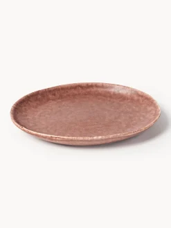 Platos llanos artesanales de forma orgánica Macey, 4 uds.