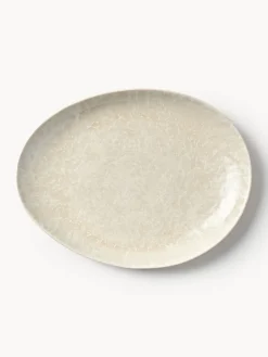 Platos llanos artesanales de forma orgánica Macey, 4 uds.