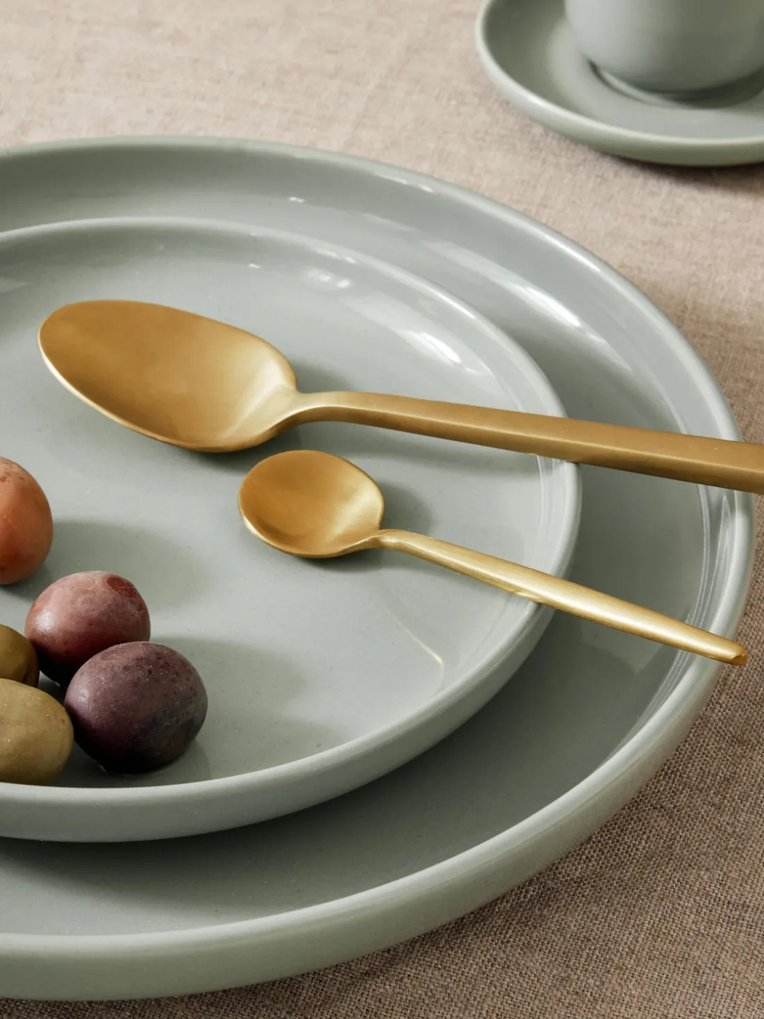 Platos llanos de porcelana Nessa, 4 uds.