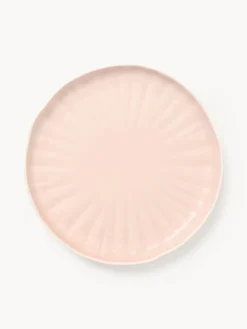 Platos llanos de porcelana con relieves Sali, 4 uds.