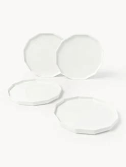 Platos llanos de porcelana Angoli, 4 uds.