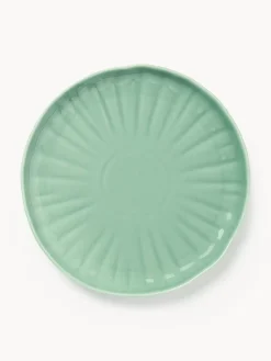 Platos llanos de porcelana con relieves Sali, 4 uds.