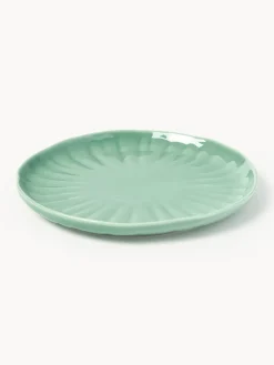 Platos llanos de porcelana con relieves Sali, 4 uds.