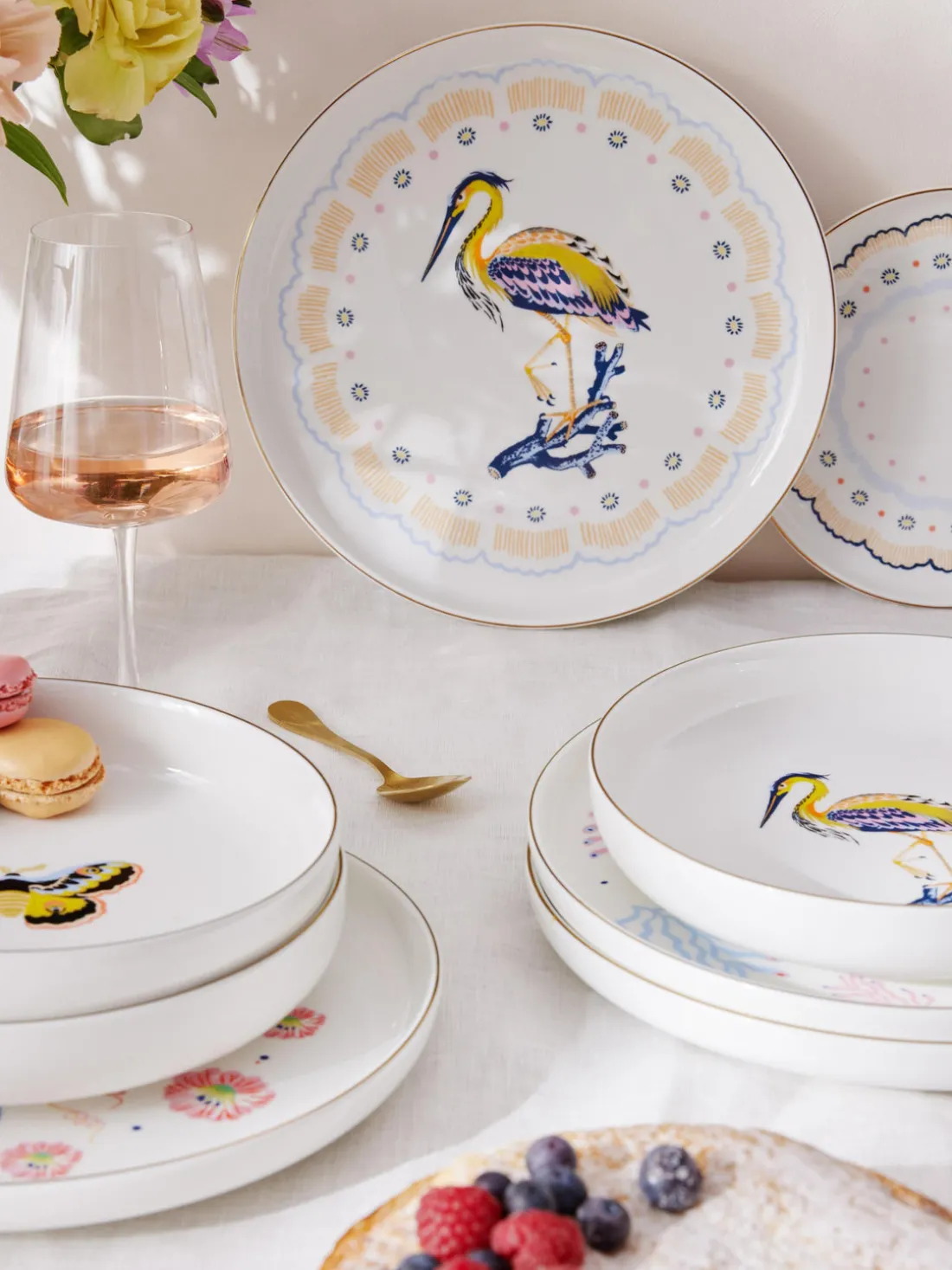 Platos llanos Flamboyant, 4 uds.