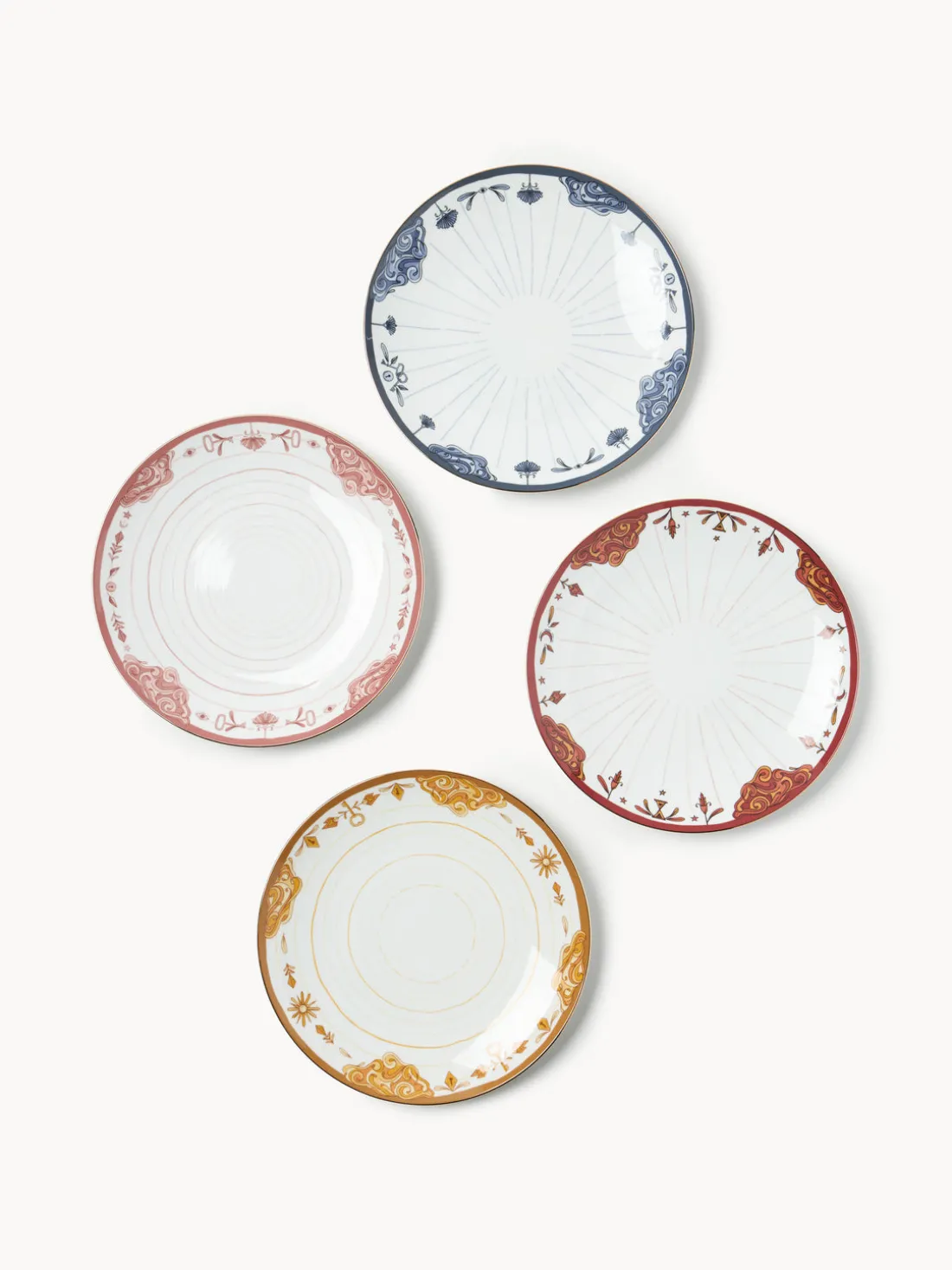 Platos llanos Mystic, 4 uds.