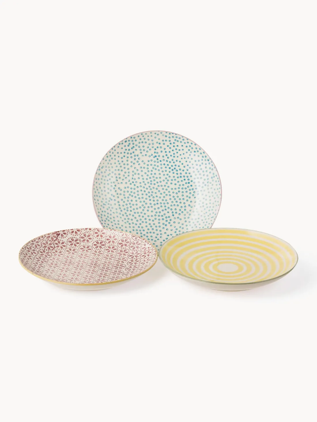 Platos pastel artesanales Holly, 3 uds.