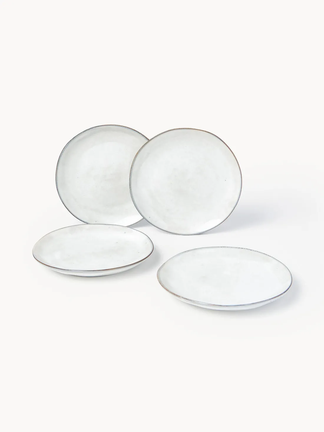 Platos postre artesanales Nordic Sand, 4 uds.