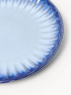 Platos postre artesanales con esmalte reactivo Vinci, 4 uds.