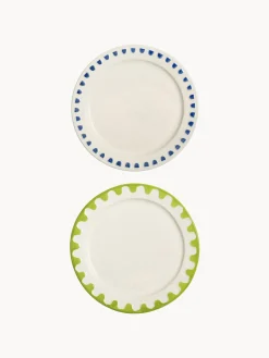 Platos postre artesanales Folk, 4 uds.