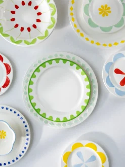 Platos postre artesanales Folk, 4 uds.