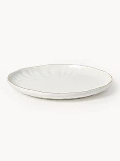Platos postre de porcelana con relieves Sali, 2 uds.