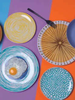 Platos postre de porcelana Marea, 6 uds.