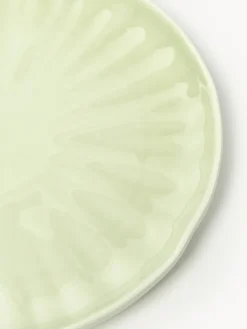 Platos postre de porcelana con relieves Sali, 4 uds.