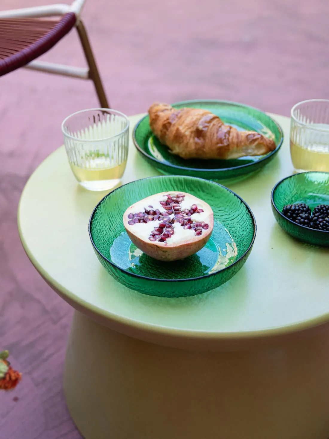 Platos postre de vidrio The Emeralds, 2 uds.