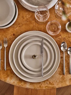 Platos postres de porcelana con esmalte reactivo Dune, 2 uds.