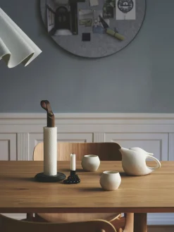 Portarrollos de cocina de madera de roble Grab