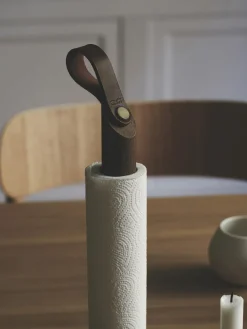 Portarrollos de cocina de madera de roble Grab