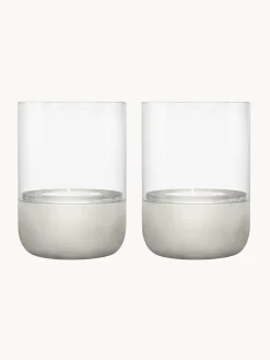 Portavelas de hormigón Calma, 2 uds.