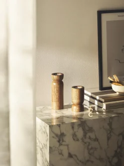 Portavelas de madera de mango Matti, 2 uds.