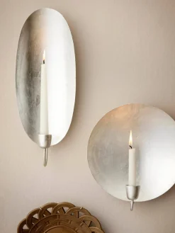 Portavelas de pared de metal Round, Ø 26 cm