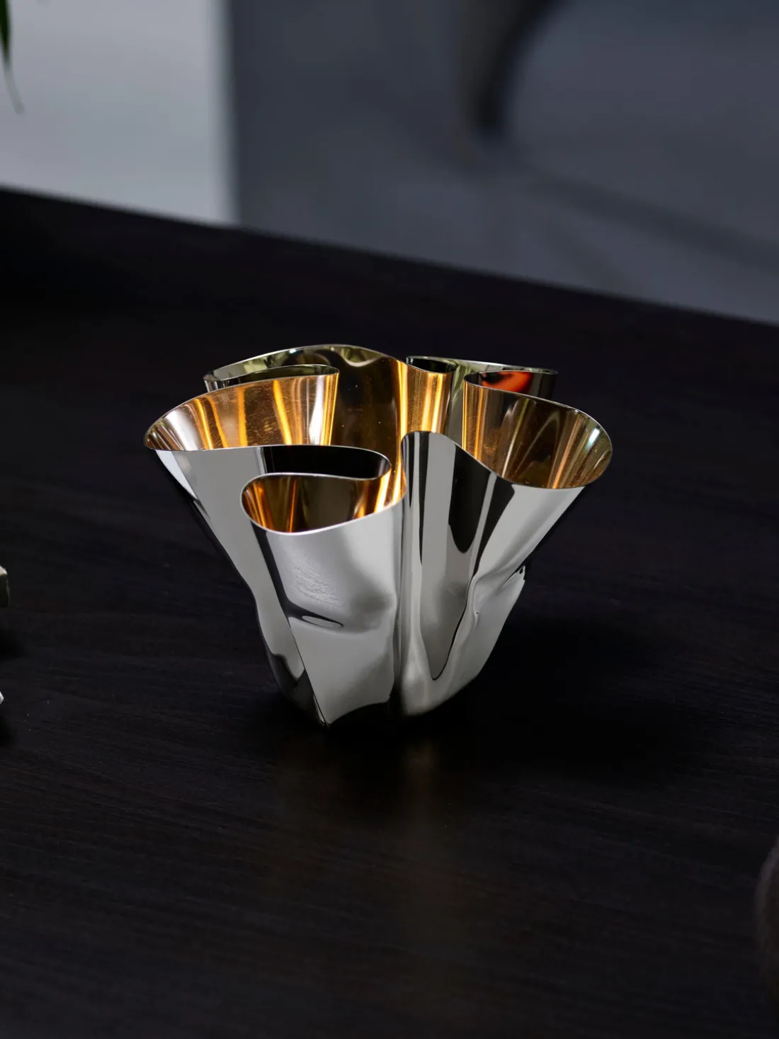 Portavelas de vidrio artesanal Drip