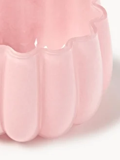 Portavelas de vidrio soplado Melon