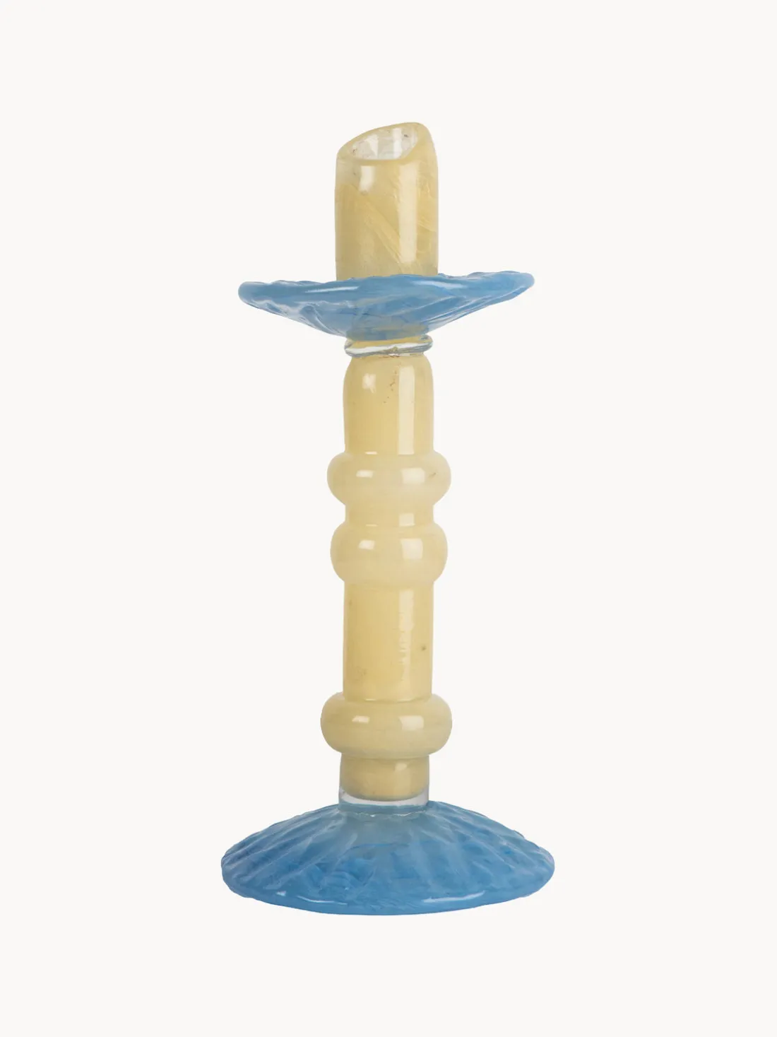 Portavelas de vidrio soplado Lara