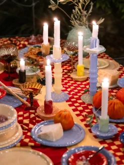 Portavelas de vidrio soplado Lara