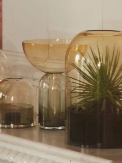 Portavelas de vidrio Tota