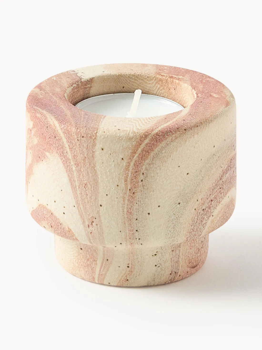 Portavelas en look mármol Kiko, 2 uds.