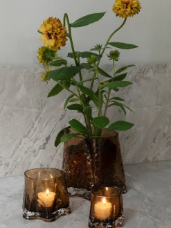 Portavelas soplado artesanalmente Gry