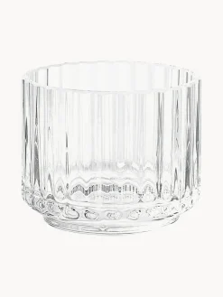 Portavelas soplado con estriado Lyngby