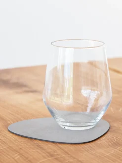 Posavasos asimétricos de cuero Curve, 4 uds.