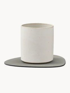 Posavasos asimétricos de cuero Curve, 4 uds.