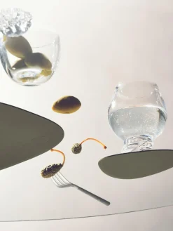 Posavasos asimétricos de cuero Curve, 4 uds.