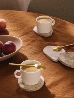 Posavasos asimétricos de mármol Lio, 4 uds.