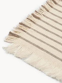 Posavasos de algodón con flecos Elouise, 4 uds.